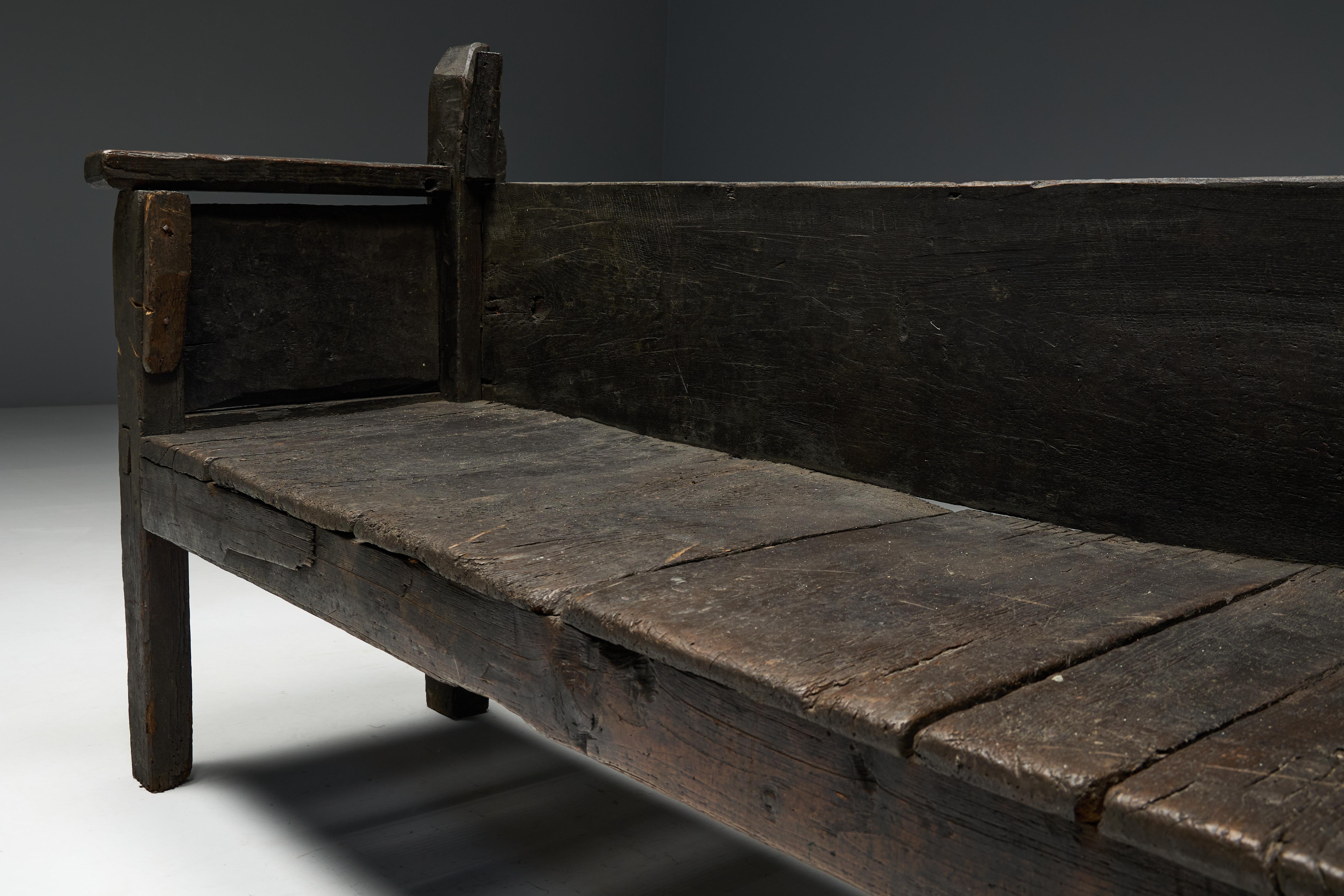 Banc Robust Wabi Sabi, France, 19ème siècle en vente 3