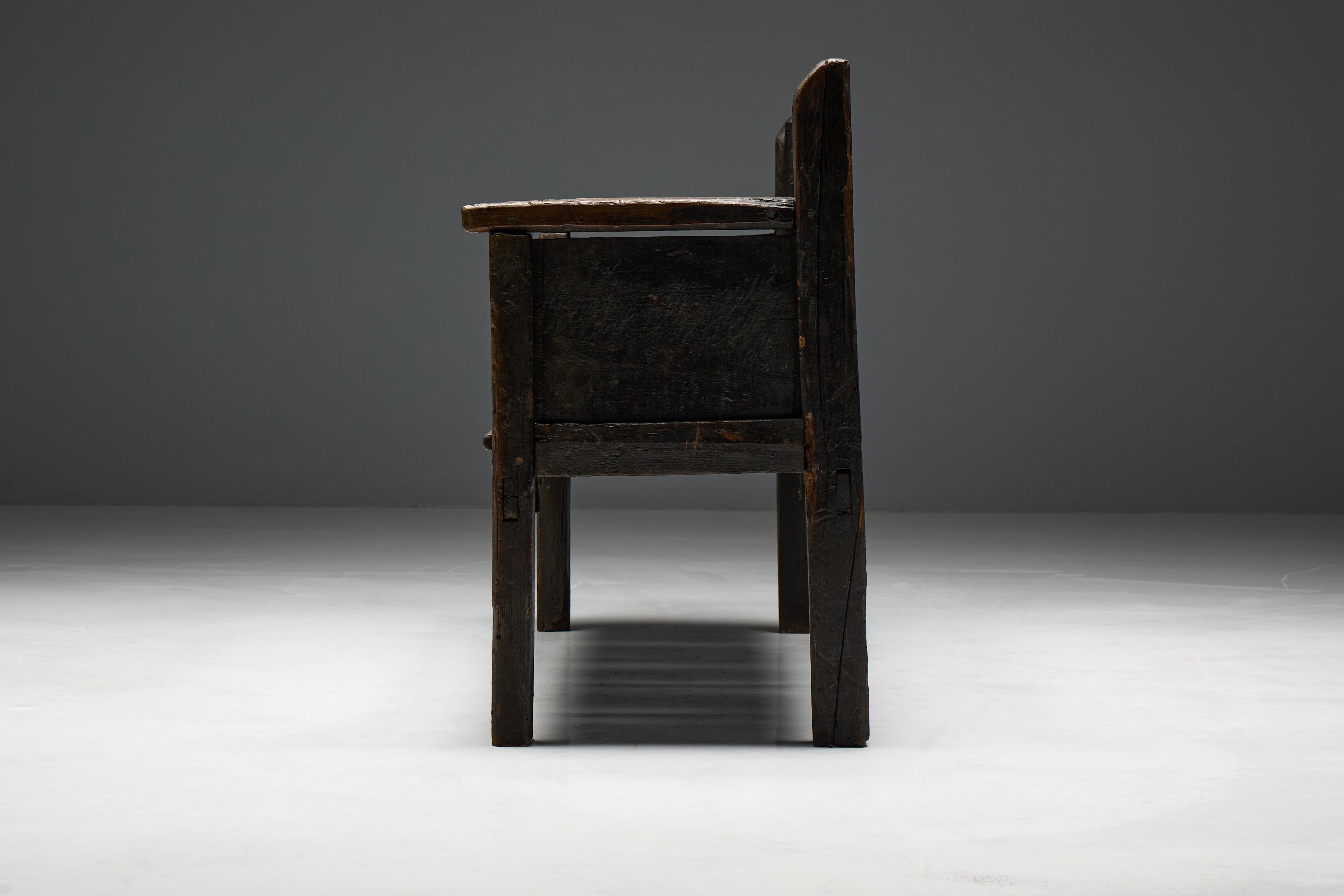 Banc Robust Wabi Sabi, France, 19ème siècle en vente 5