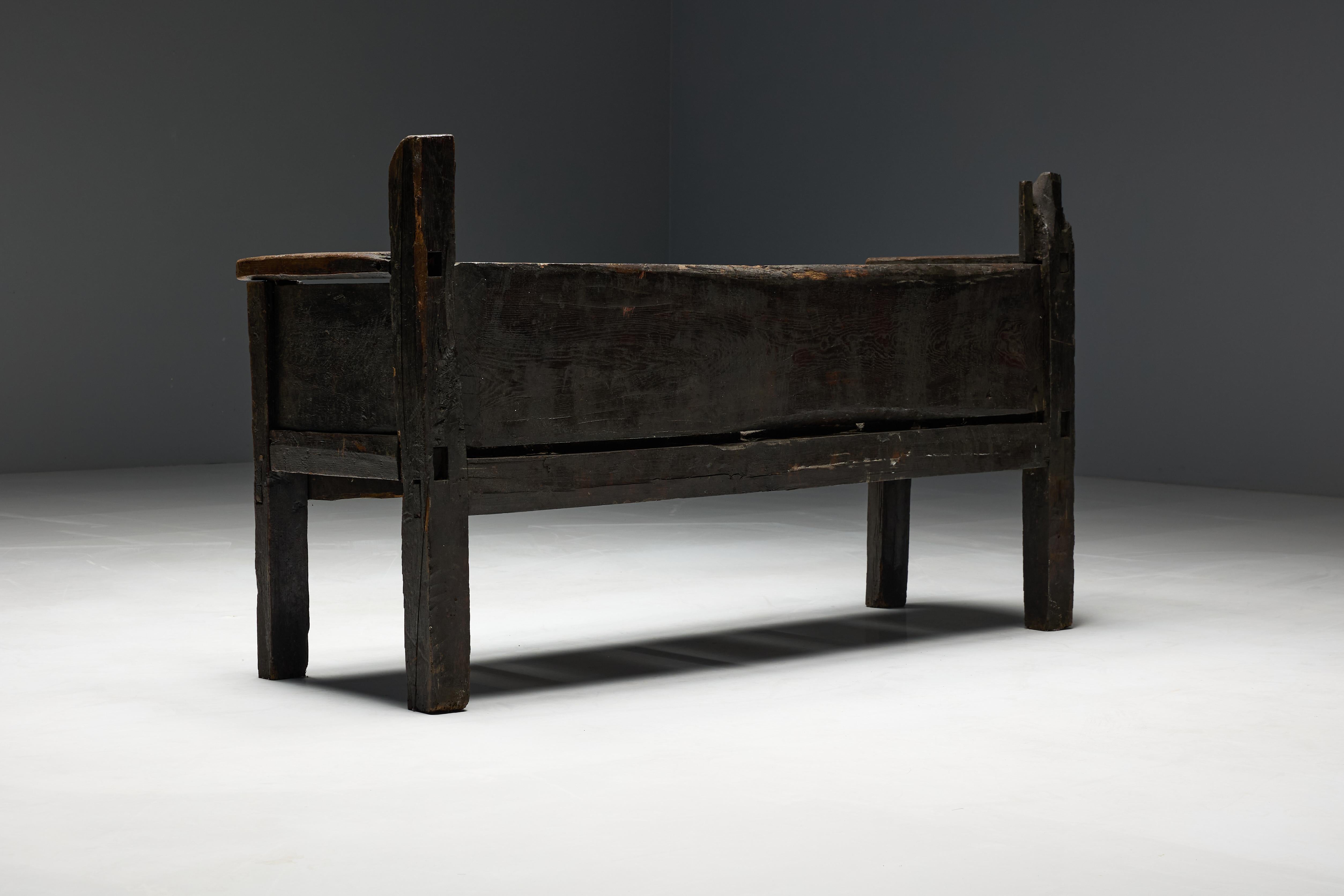 Banc Robust Wabi Sabi, France, 19ème siècle en vente 7
