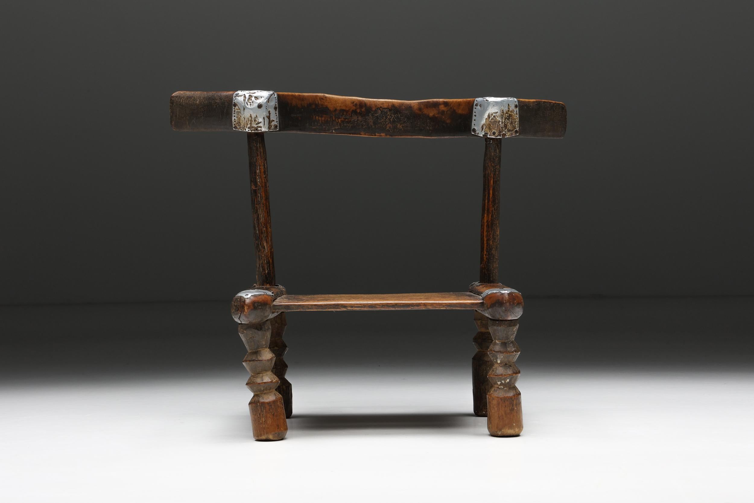 Rustic Robust Wabi-Sabi Chair, France, 20th Century