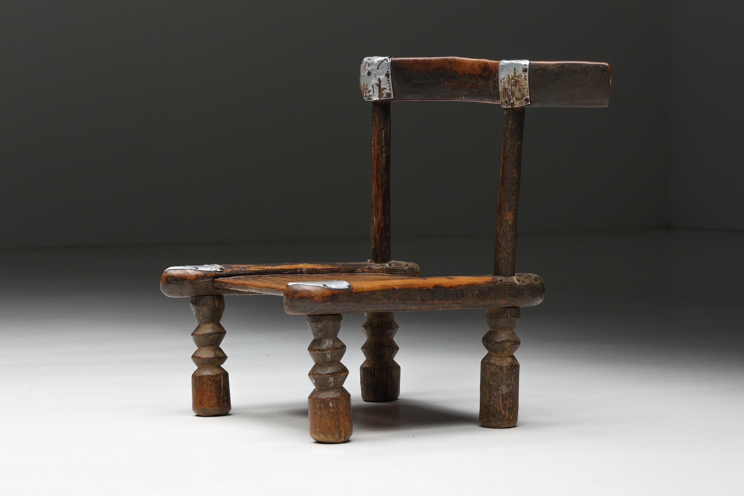 Robust Wabi-Sabi Chair, France, 20th Century In Good Condition In Antwerp, BE