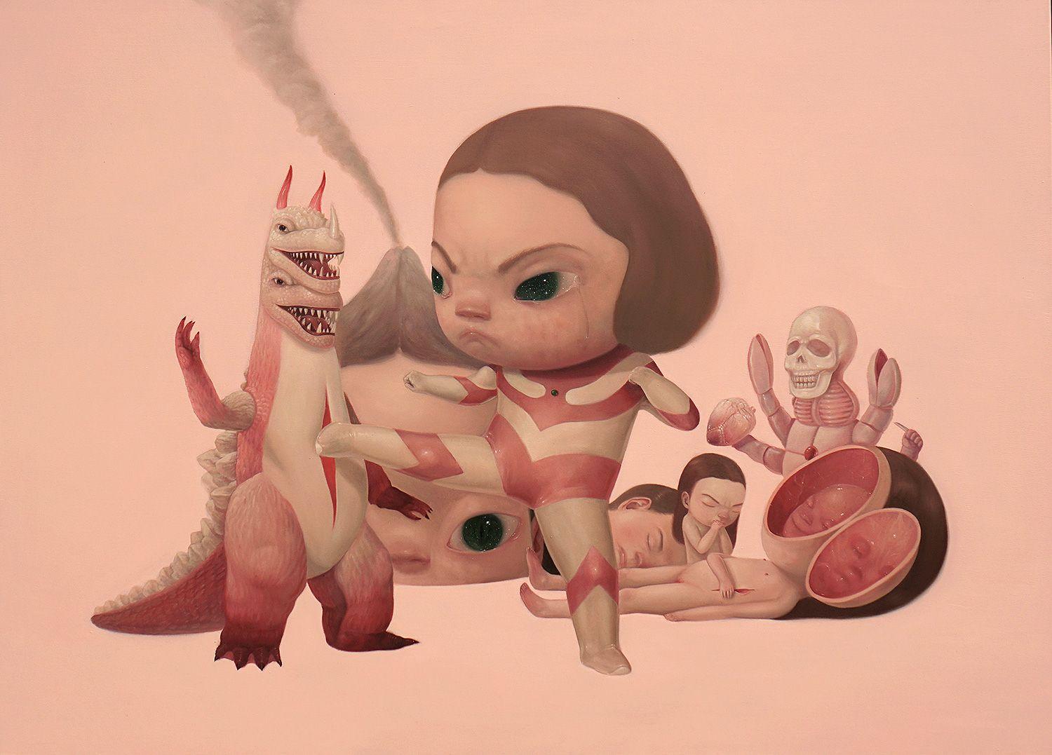 Roby Dwi Antono Figurative Print - ROBY DWI ANTONO - Epic Fight (Deluxe) Limited edition Contemporary Modern