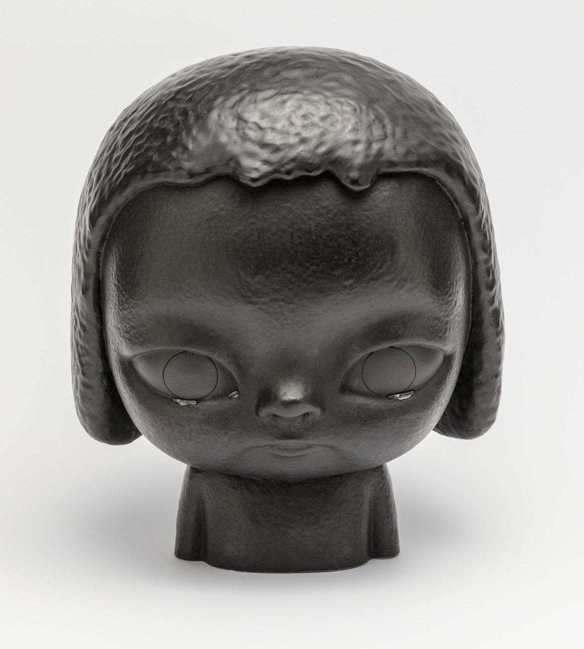 Roby Dwi Antono Figurative Sculpture - Kira (Black)
