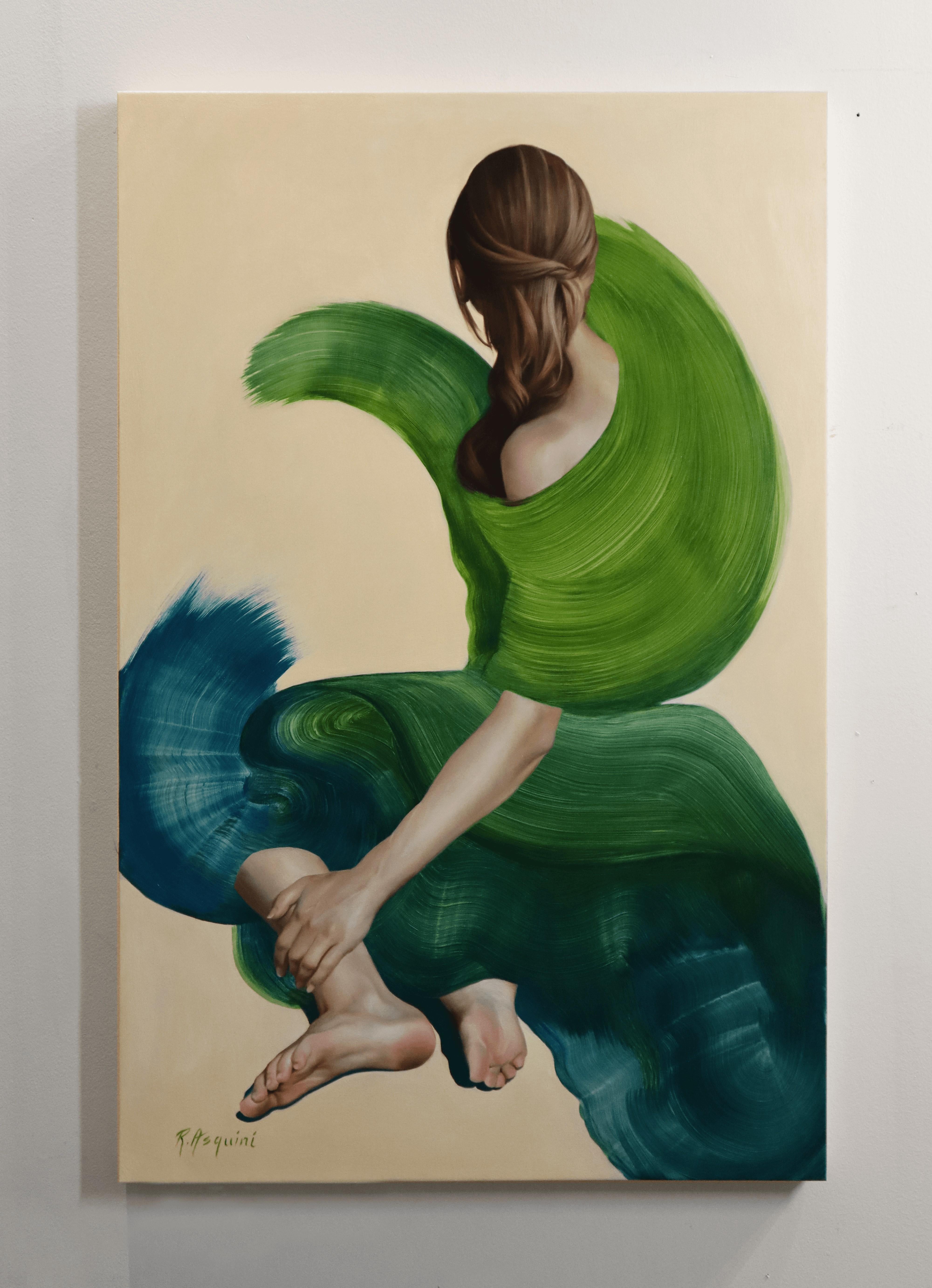 „By The Shore“ von Robyn Asquini, Original-Ölgemälde, weibliches Porträt im Angebot 1