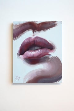 "Heatwave" by Robyn Asquini, Original Oil Painting, Lip Portrait