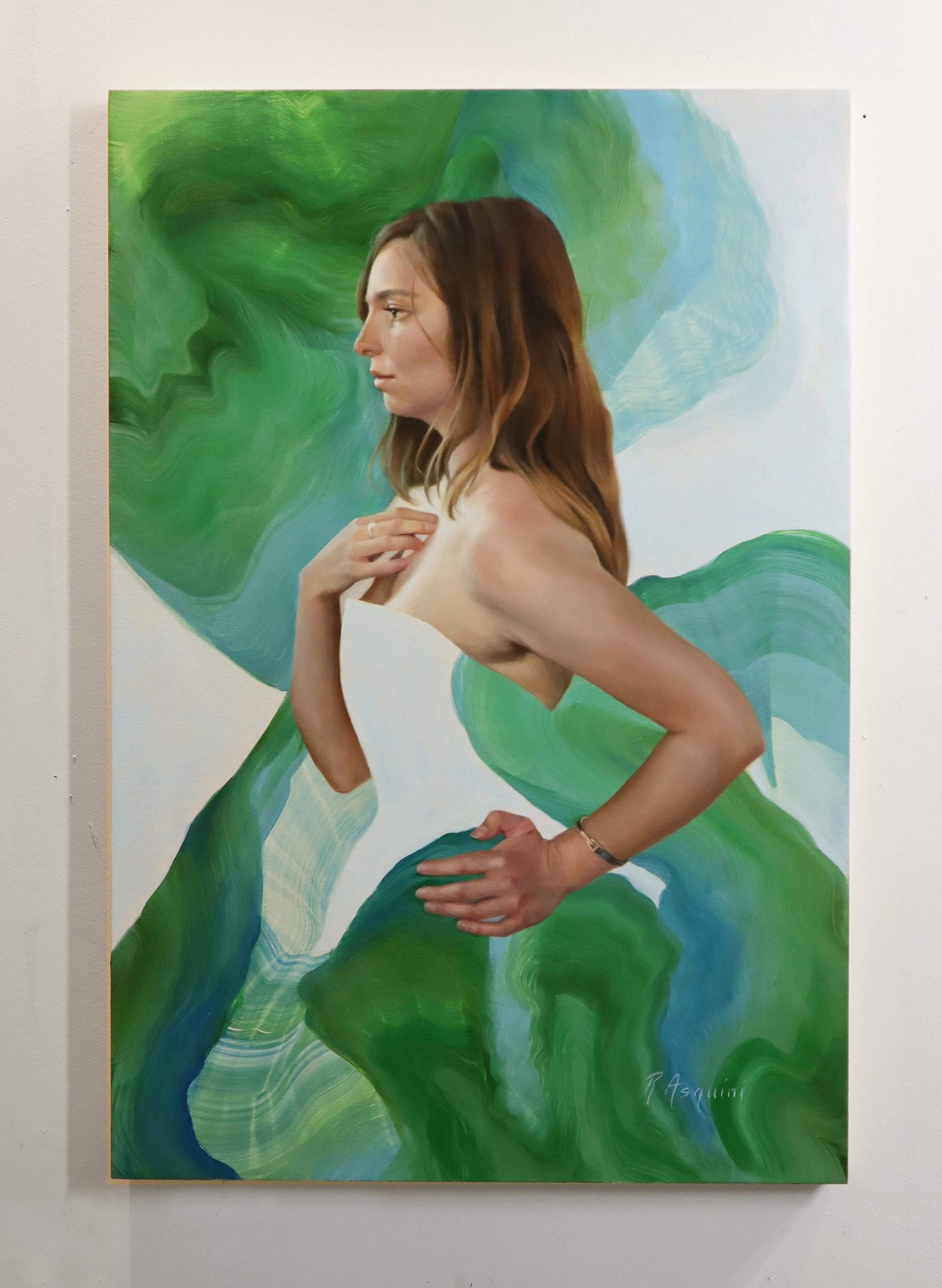 „Tidal Pool“ von Robyn Asquini, Original-Ölgemälde, weibliches Porträt im Angebot 1