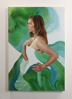 "Tidal Pool" by Robyn Asquini, Original Oil Painting, Female Portrait