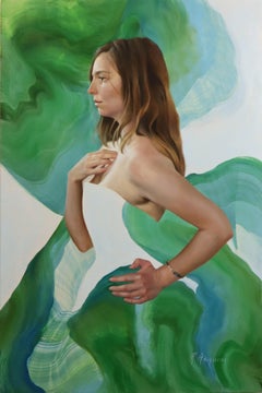 "Tidal Pool" by Robyn Asquini, Original Oil Painting, Female Portrait