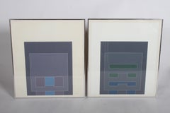 Robyn Denny (1930-2014) Britische UNTITLED II & IV Rahmendrucke – Waddington Suite