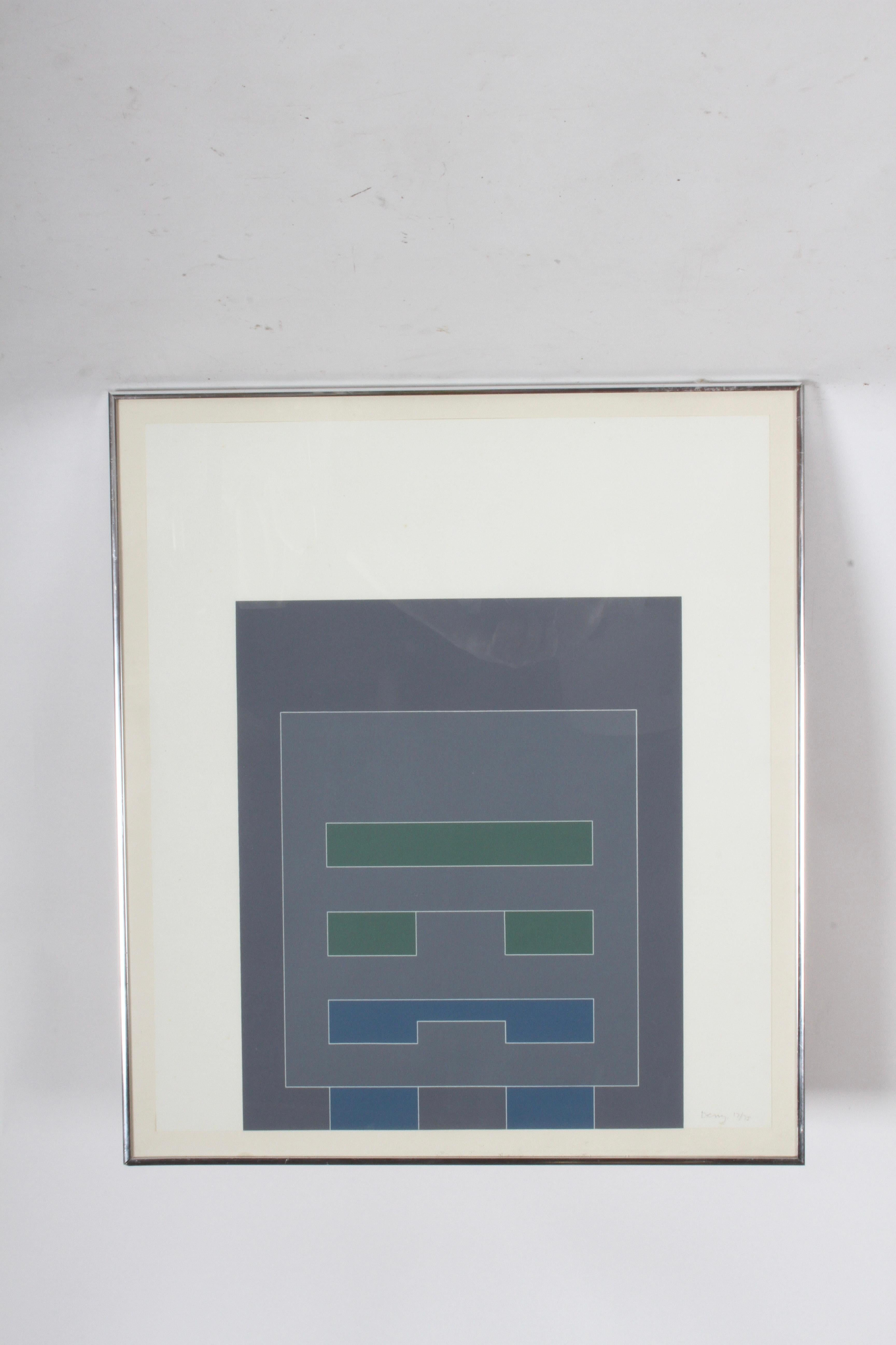 Metal Robyn Denny (1930-2014) British UNTITLED II & IV Frame Prints - Waddington Suite For Sale
