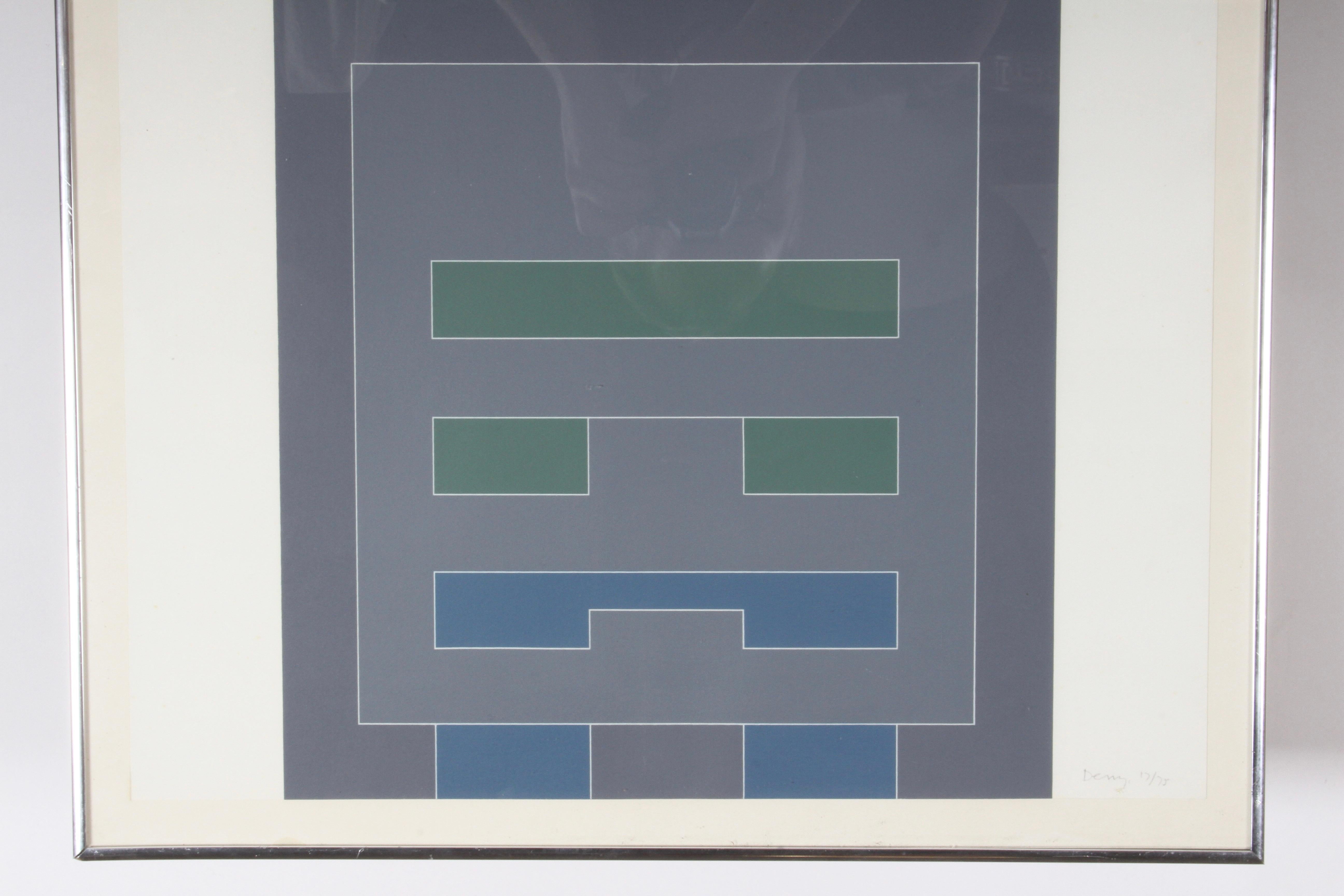 Robyn Denny (1930-2014) British UNTITLED II & IV Frame Prints - Waddington Suite For Sale 1