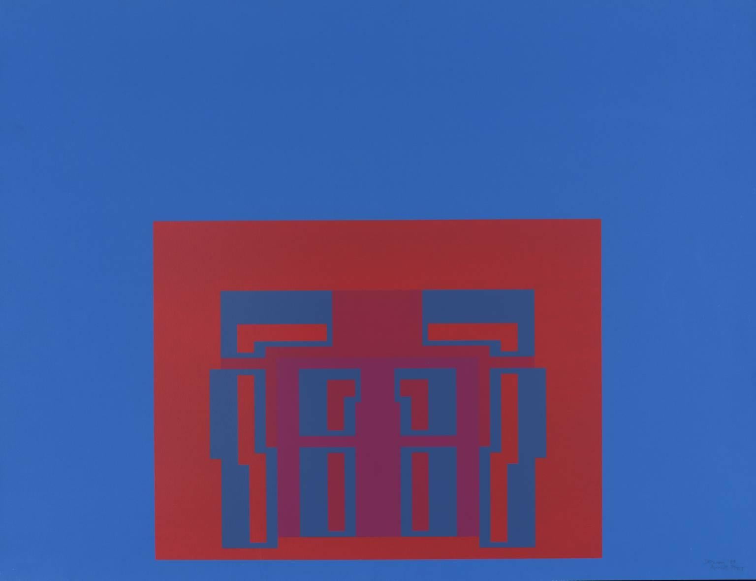 II (bleu), de la suite Paramount de Robyn Denny, 1969

Informations complémentaires :
Support : sérigraphie, jusqu'aux bords
66 x 86.4 cm
26 x 34 pouces
signée, datée et numérotée 7/75 au crayon

Robyn Denny fait partie d'un groupe de jeunes