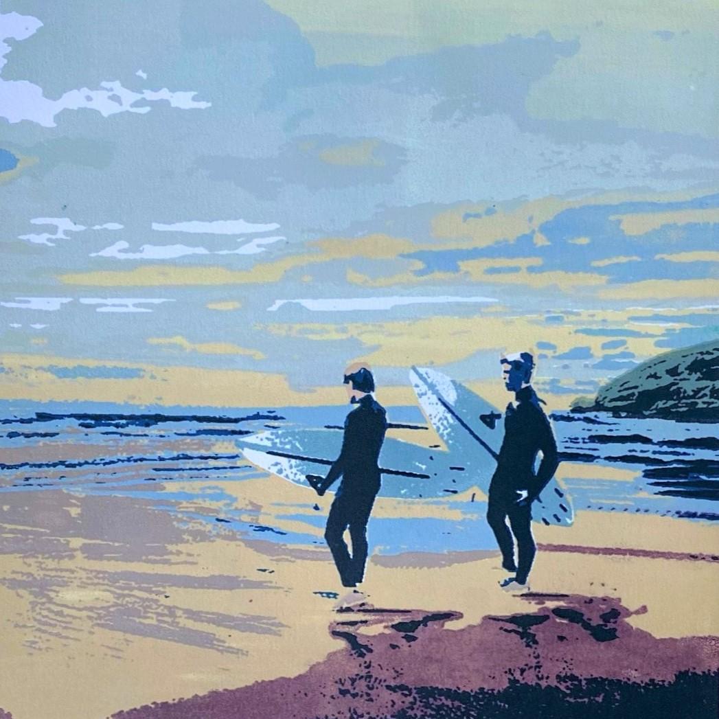 robyn forbes Figurative Print - Morning Surf