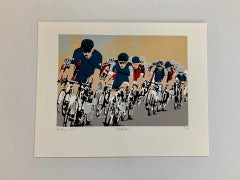 Pelotón, Robyn Forbes, Edición Limitada, Impresión de ciclismo, Obra de arte deportiva de atletismo
