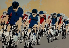 Pelotón, Robyn Forbes, Edición Limitada, Impresión de ciclismo, Obra de arte deportiva de atletismo