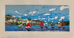 Robyn Forbes, Fowey Sailing, Limited Edition Print, Sailing Art, Affordable Art