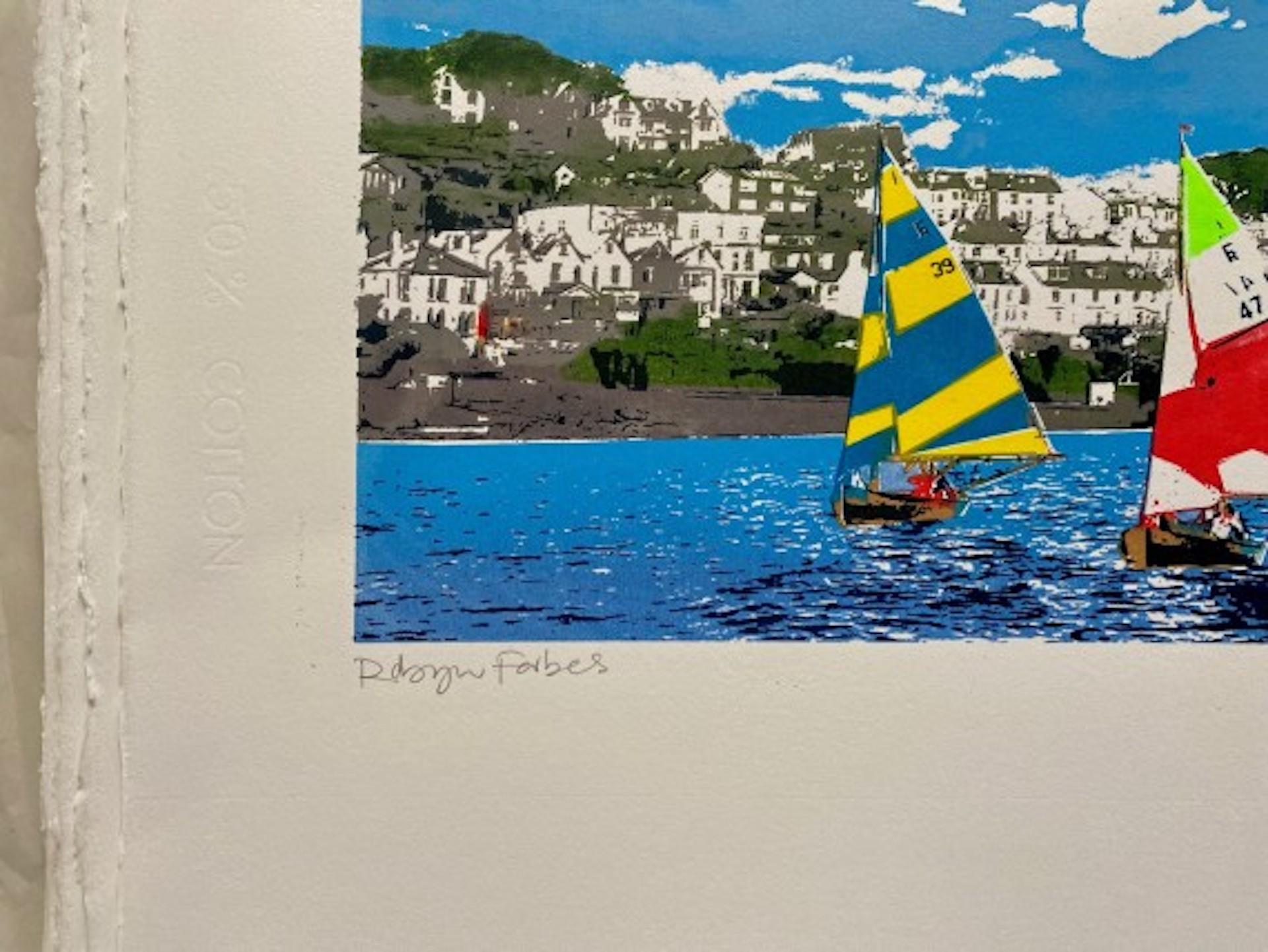 Robyn Forbes, Fowey Sailing, Limited Edition Print, Sailing Art, Affordable Art For Sale 2