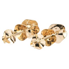 Vintage Robyn Nichols 14k Yellow Gold Lily Pad Drop Earrings