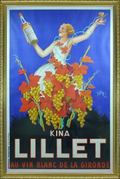 "Kina Lillet" original vintage poster by artist Robys