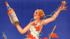 Robys, Original-Vintage-Poster, Kina Lillet, Wein, Bordeaux, Weinkrüge in Weinform, Weinkrüge, 1937