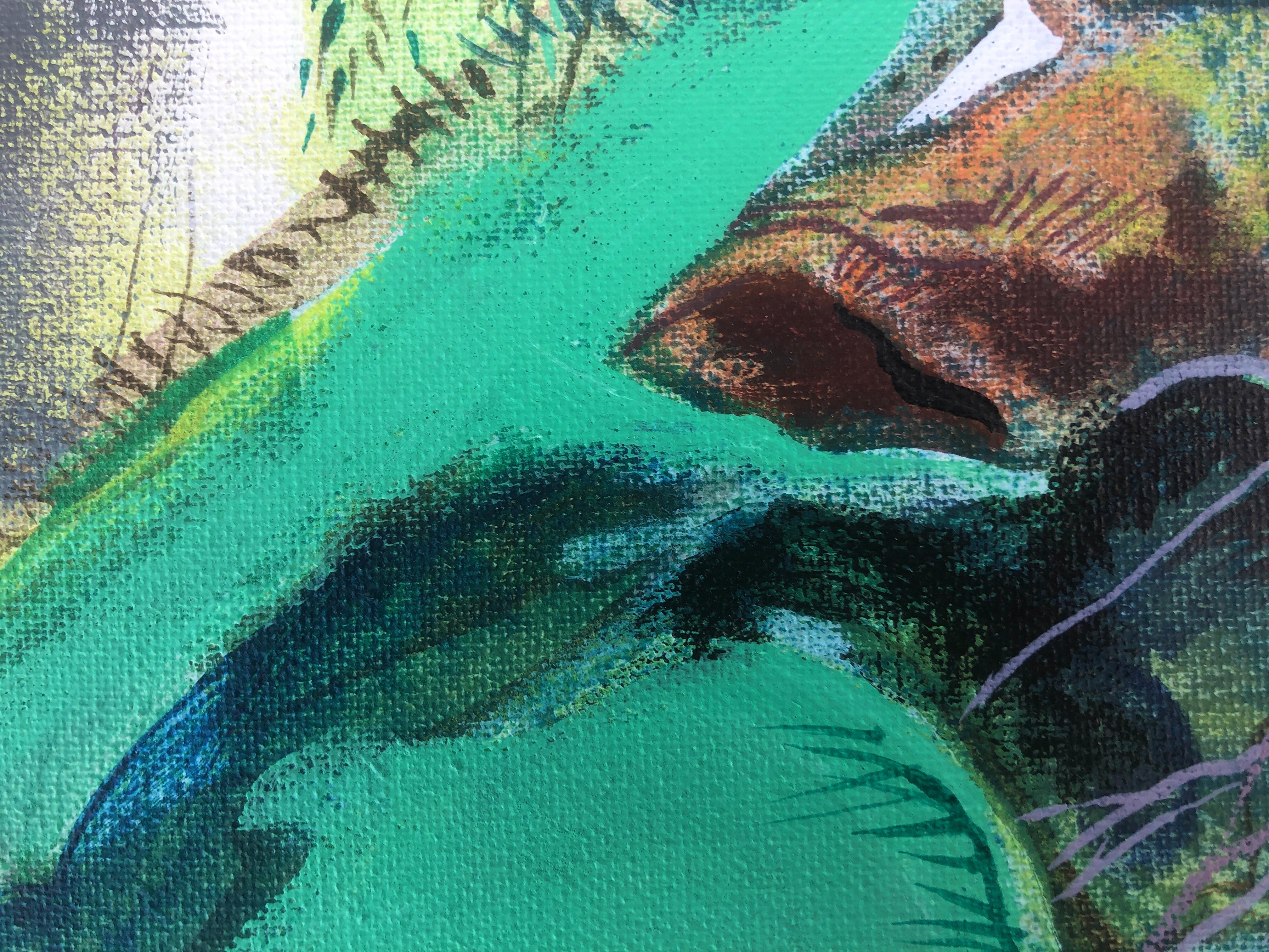 Pittura astratta ad olio su tela 1