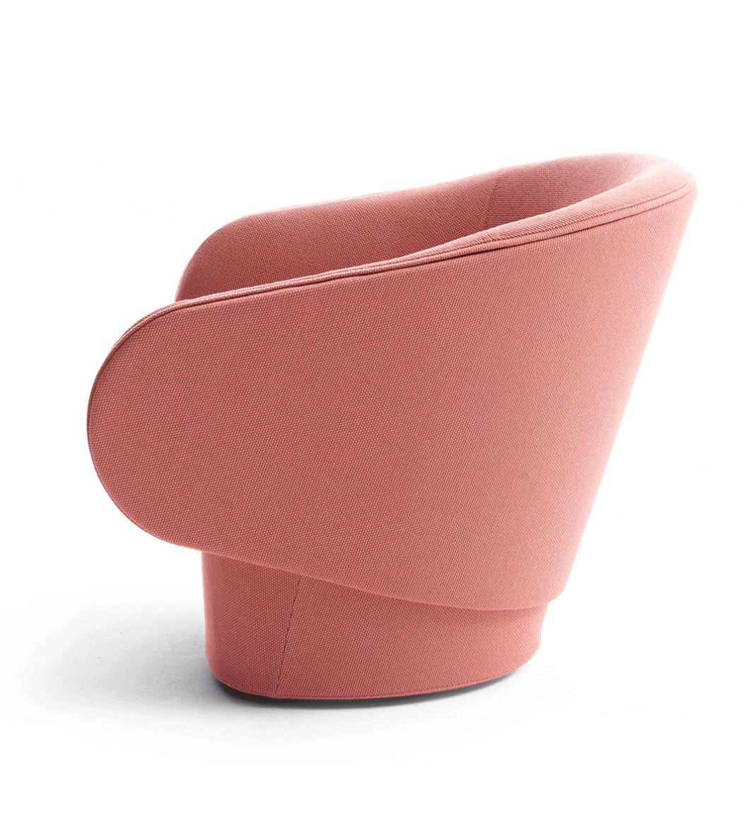 Modern Roc Swivel Armchair with Auto Return by Uwe Fischer in Fabric or Leather for COR For Sale