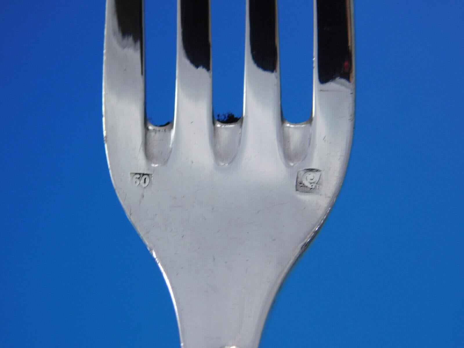XX secolo Rocaille by Saint Medard Argenterie Set di posate francesi in argento per la cena 145 pz. in vendita