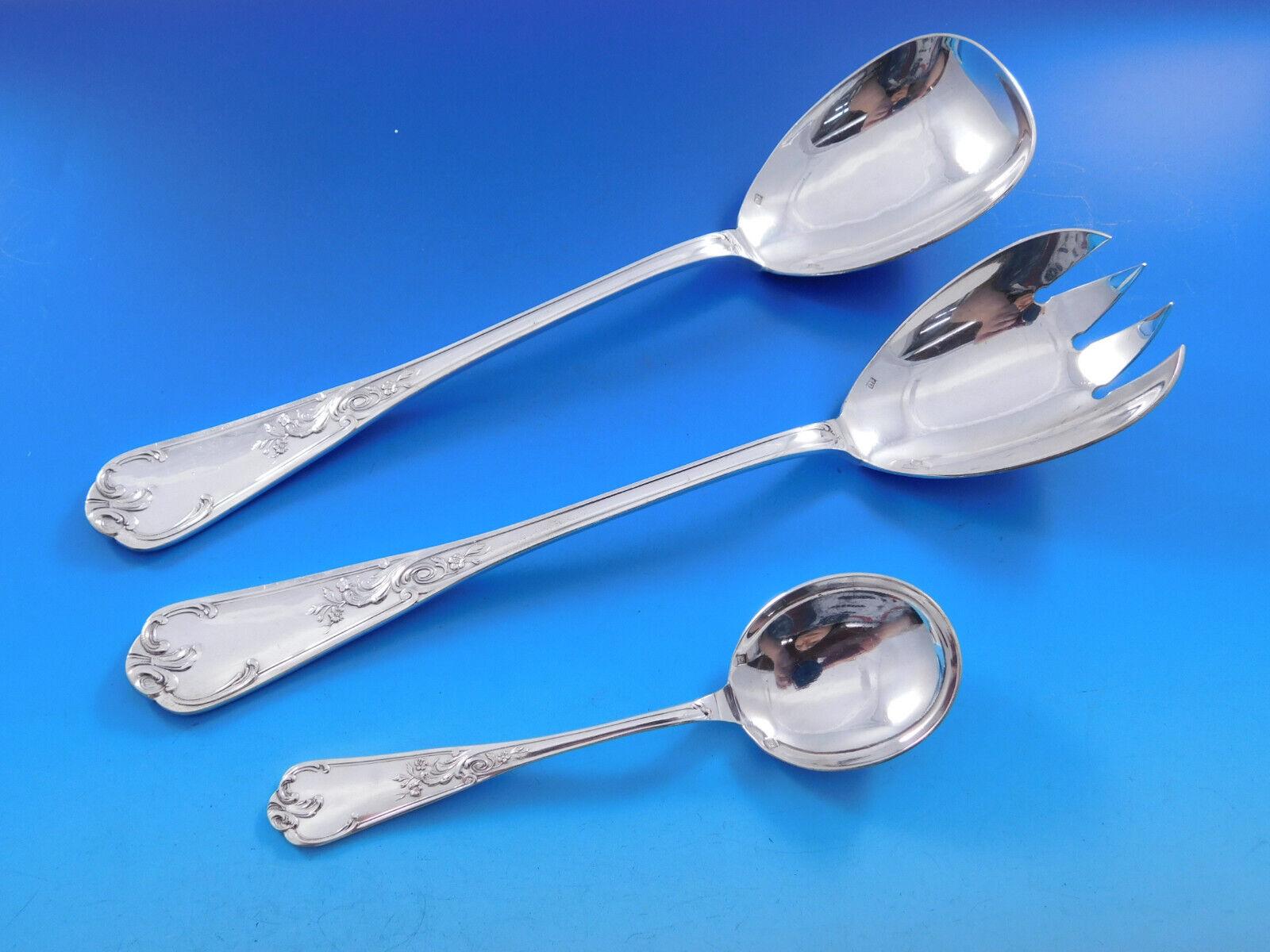 Rocaille by Saint Medard Argenterie Set di posate francesi in argento per la cena 145 pz. in vendita 1