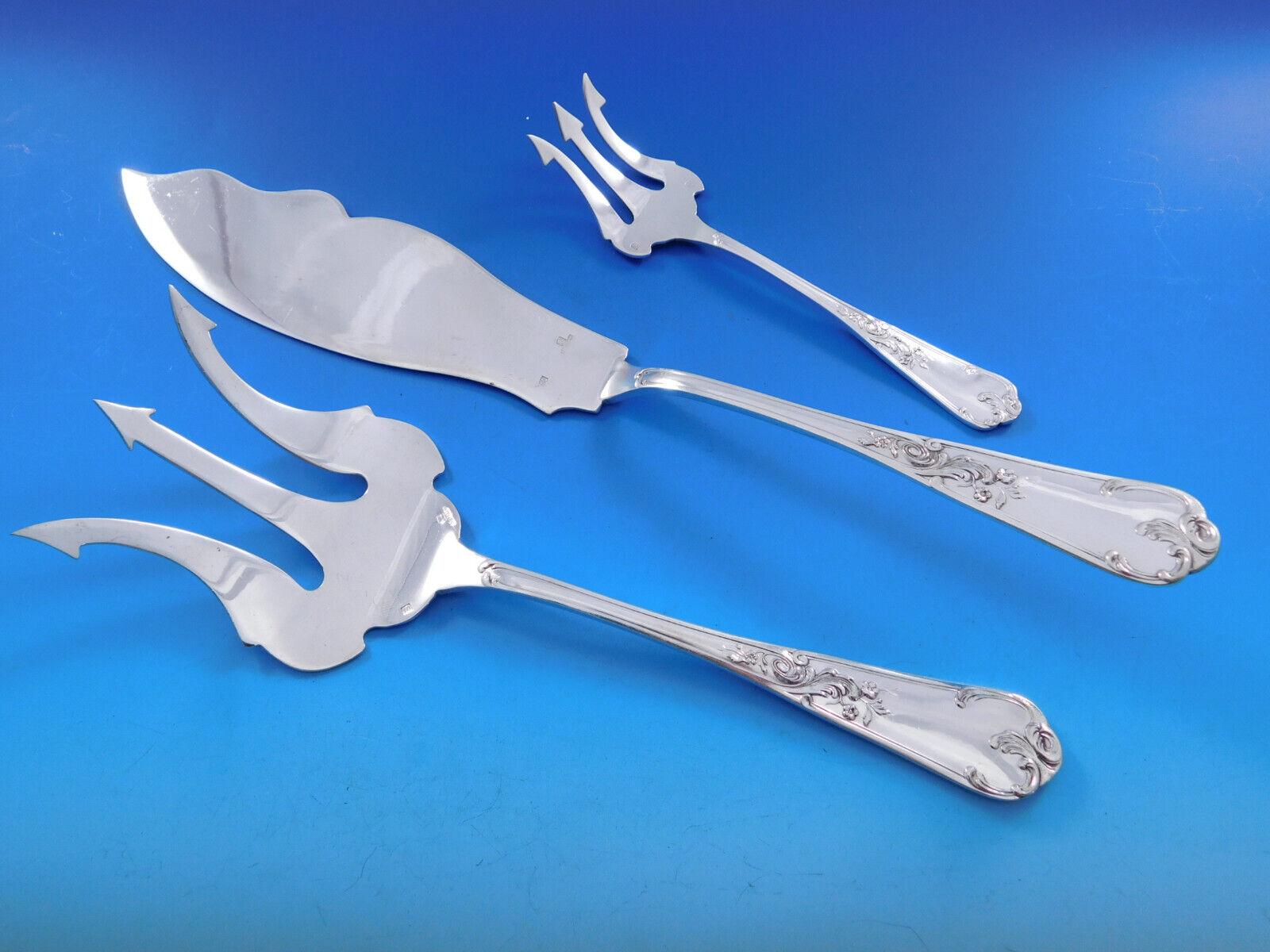 Rocaille by Saint Medard Argenterie Set di posate francesi in argento per la cena 145 pz. in vendita 2
