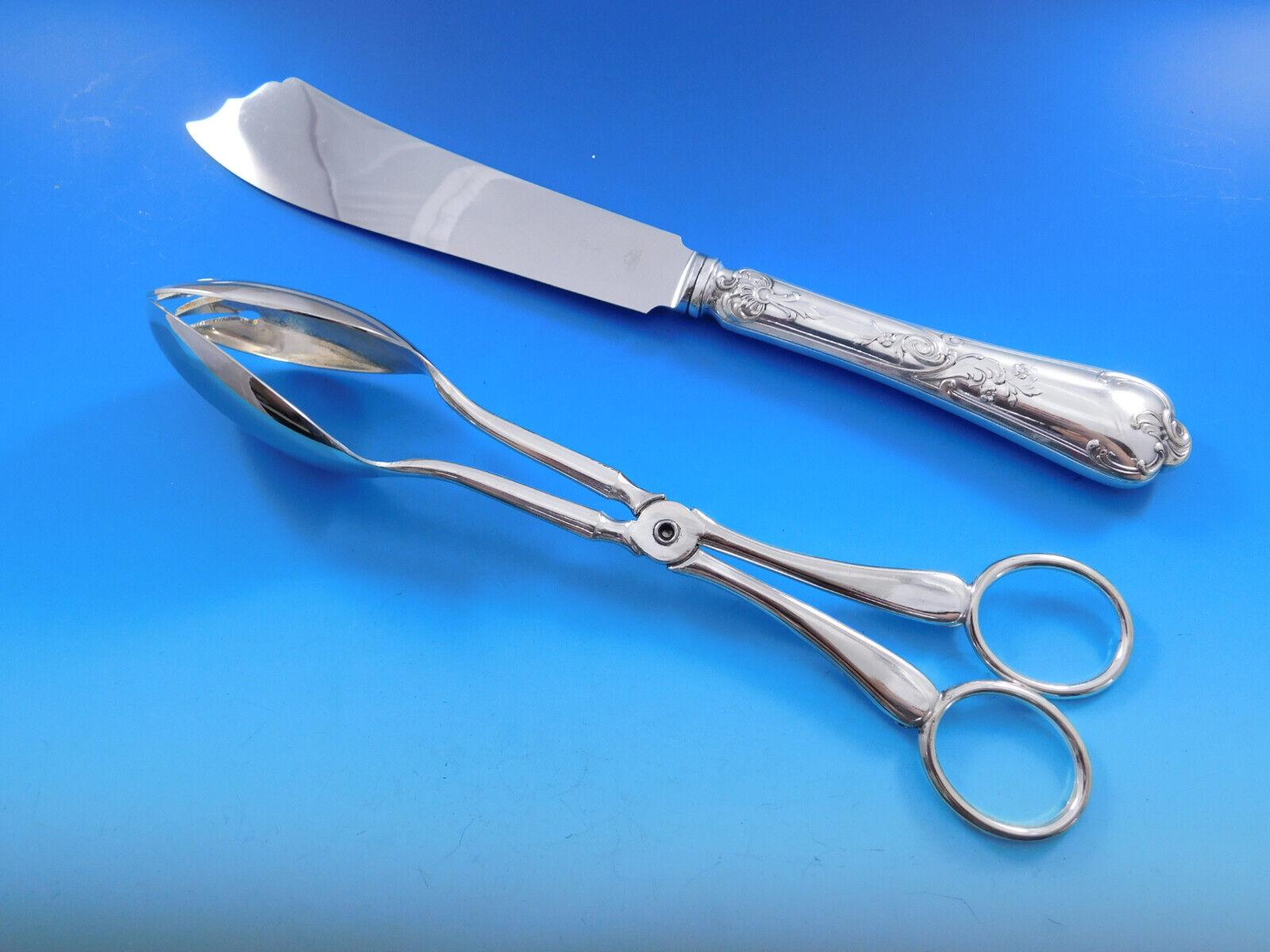 Rocaille by Saint Medard Argenterie Set di posate francesi in argento per la cena 145 pz. in vendita 4