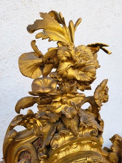 Rocaille Clock In Gilt Bronze, Napoleon III, 19th Century