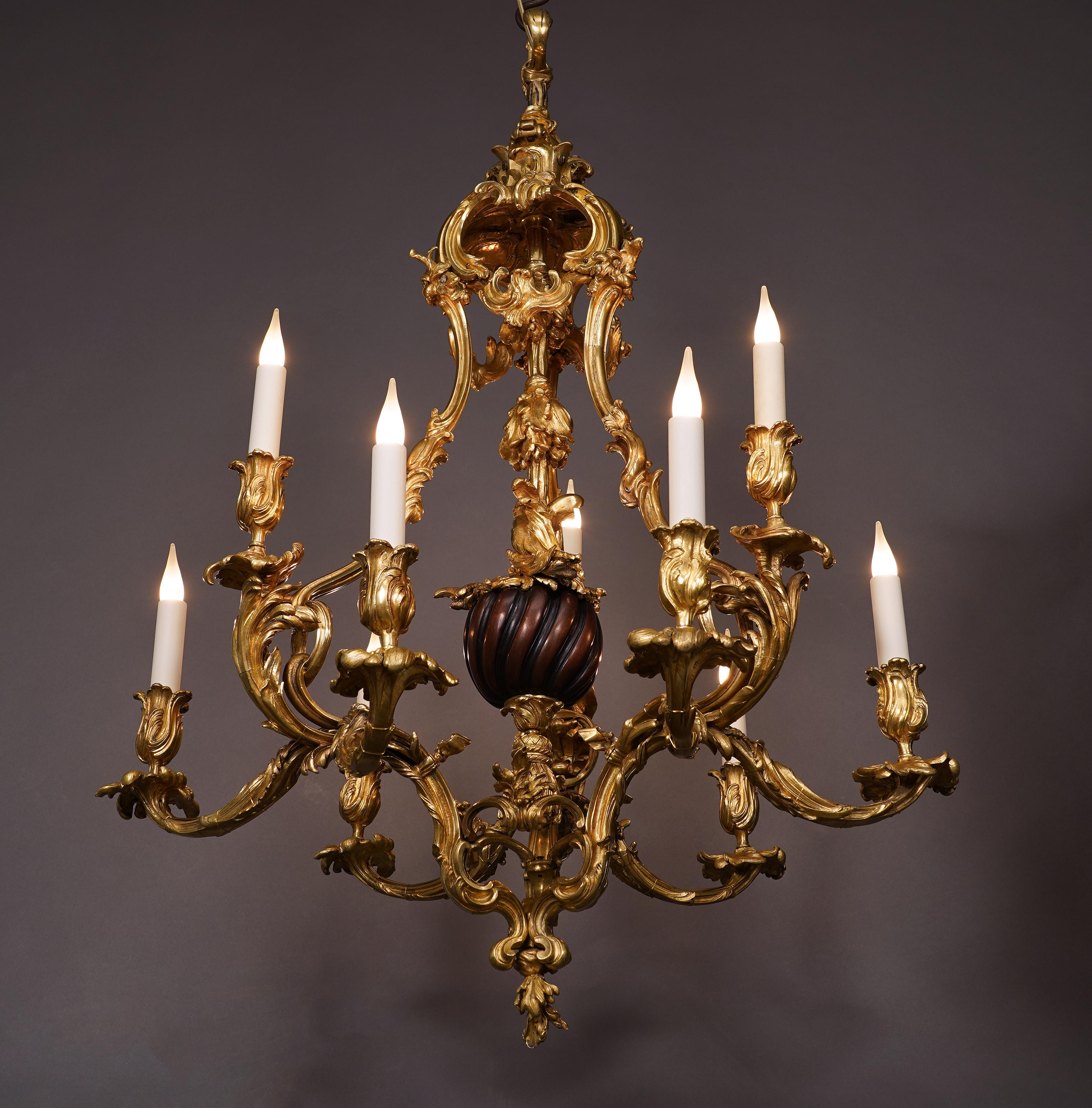 Lampadario in bronzo 