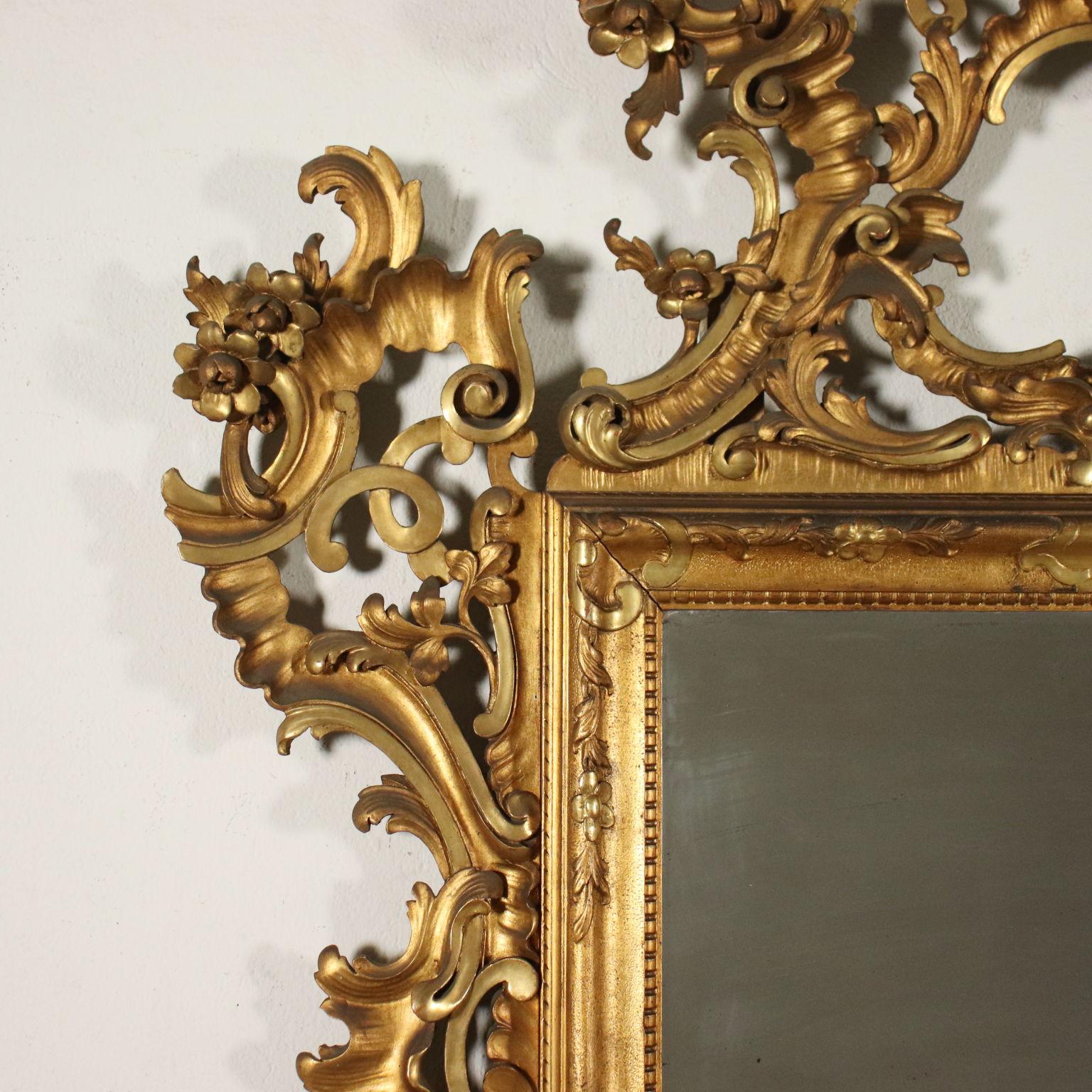 Italian Rocaille Mirror, Italy, Late 19th Century