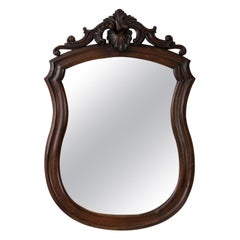 Miroir mural « Rocaille », bois et verre, style français ancien, 1900-1909