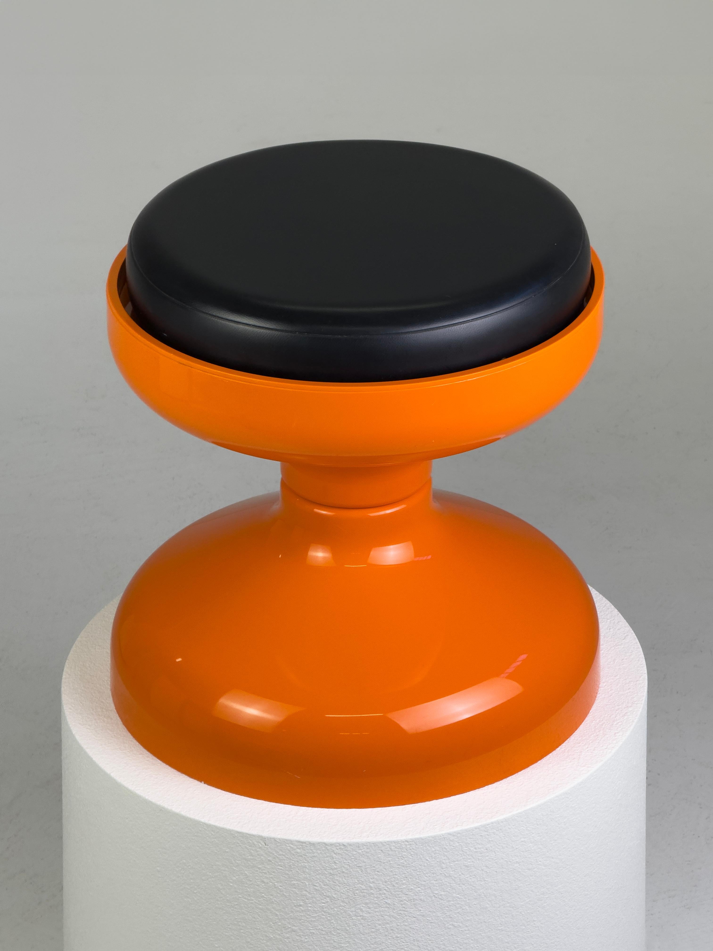 Plastic Rocchetto Stool designed  by Achille Castiglioni for Kartell, Italy, 1969 For Sale