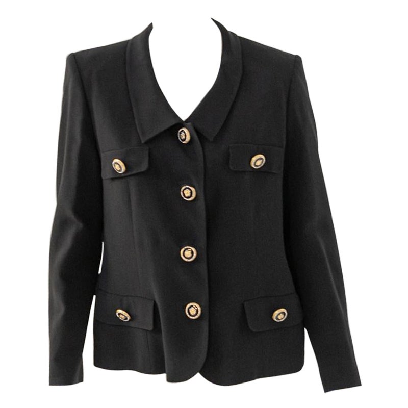 Rocco Barocco Elegance Vintage Black Jacket