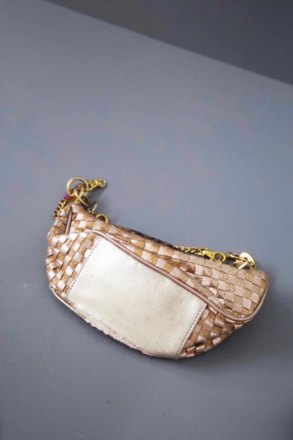 Rocco Barocco Vintage Glittering Fabric Handbag For Sale 7