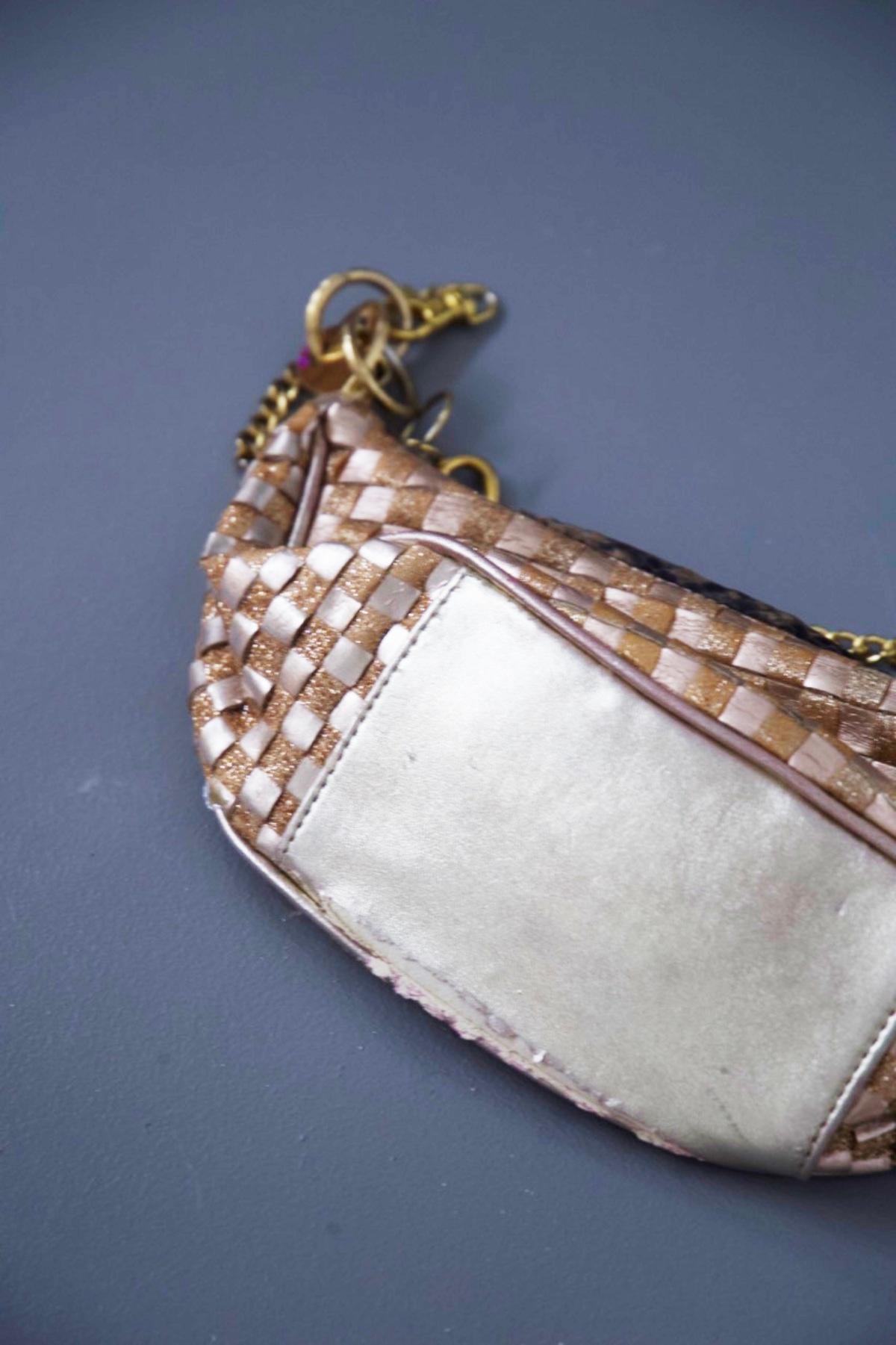 Rocco Barocco Vintage Glittering Fabric Handbag For Sale 8