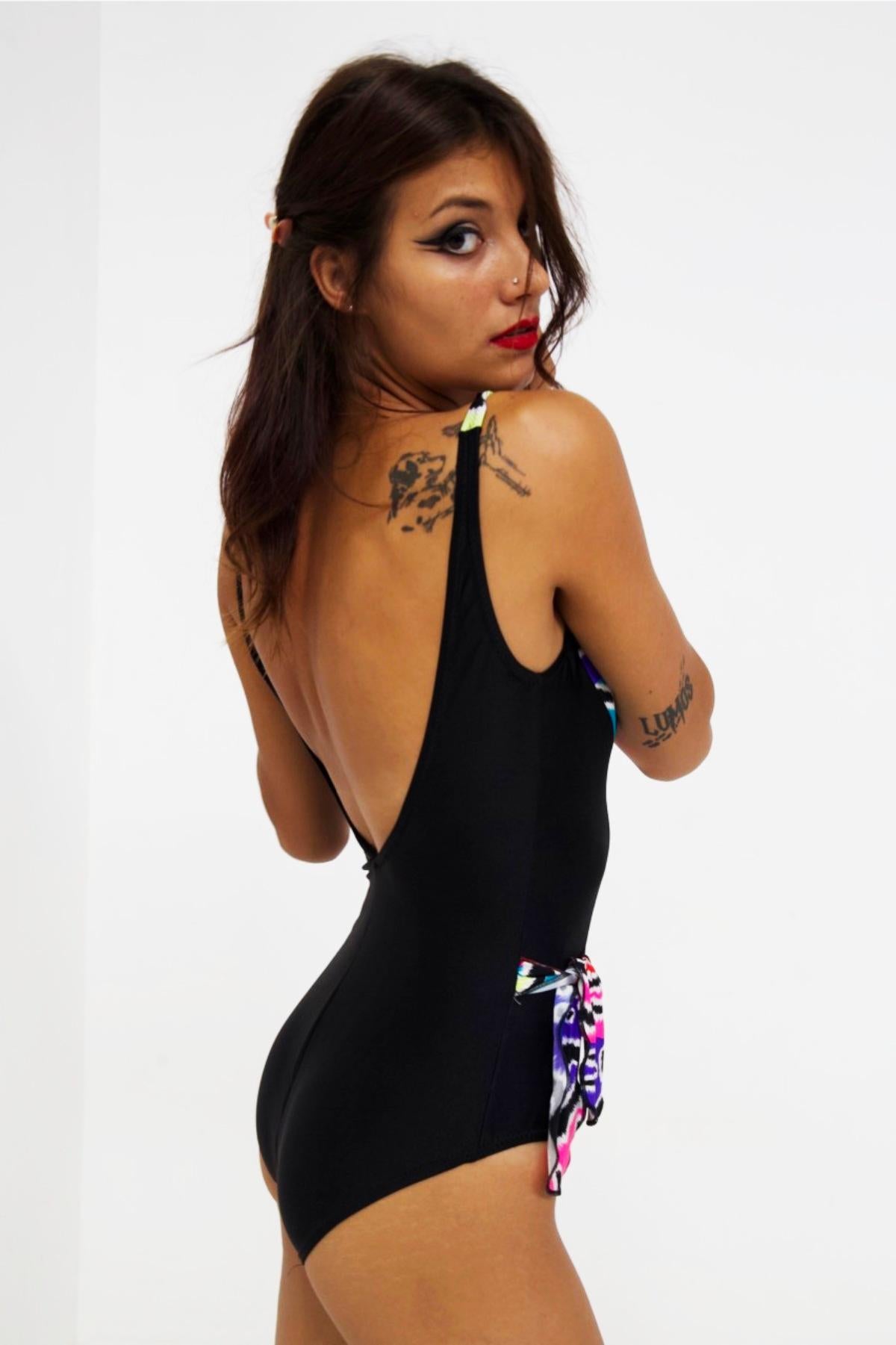 Rocco Barocco Vintage Psychedelic Swimsuit For Sale 2