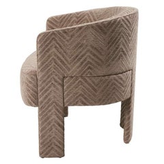 Rocco Dining Chair Upholstered in Belvoir Schumacher Fabric