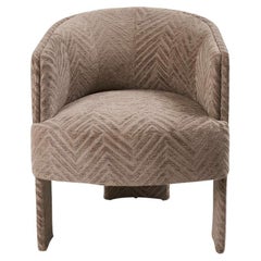 Rocco Dining Chair Upholstered in Belvoir Schumacher Fabric