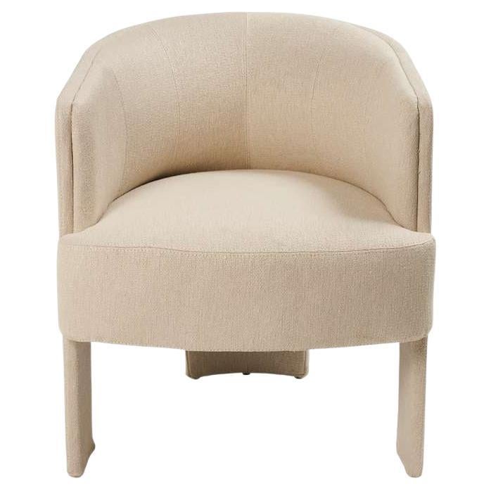 Rocco Dining Chair Upholstered in Schumacher Performance Finn Heavyweight Linen 