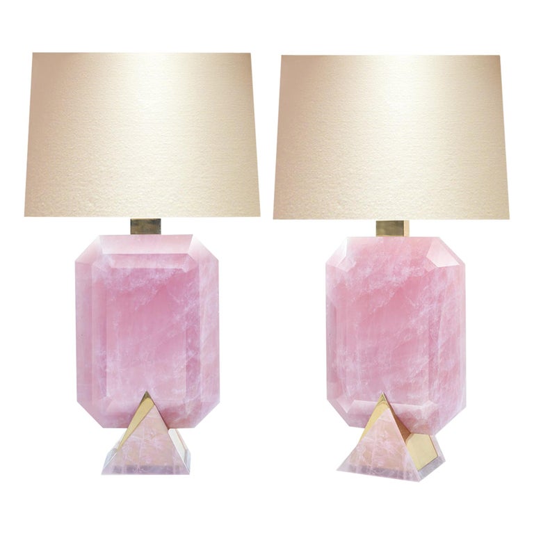Rocco Rock Crystal Lamps by Phoenix For Sale