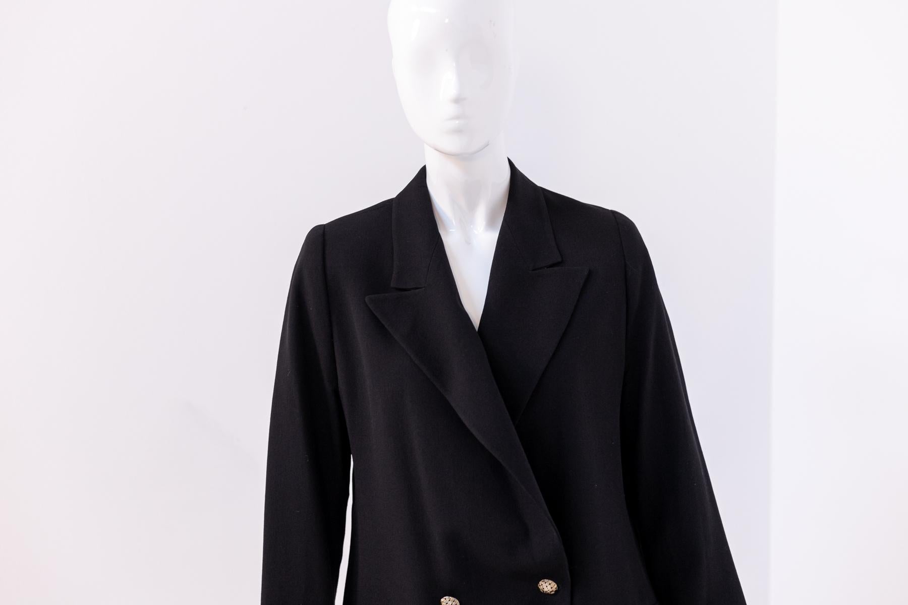 RoccoBarocco Vintage Elegante Blazer Negro en venta 2