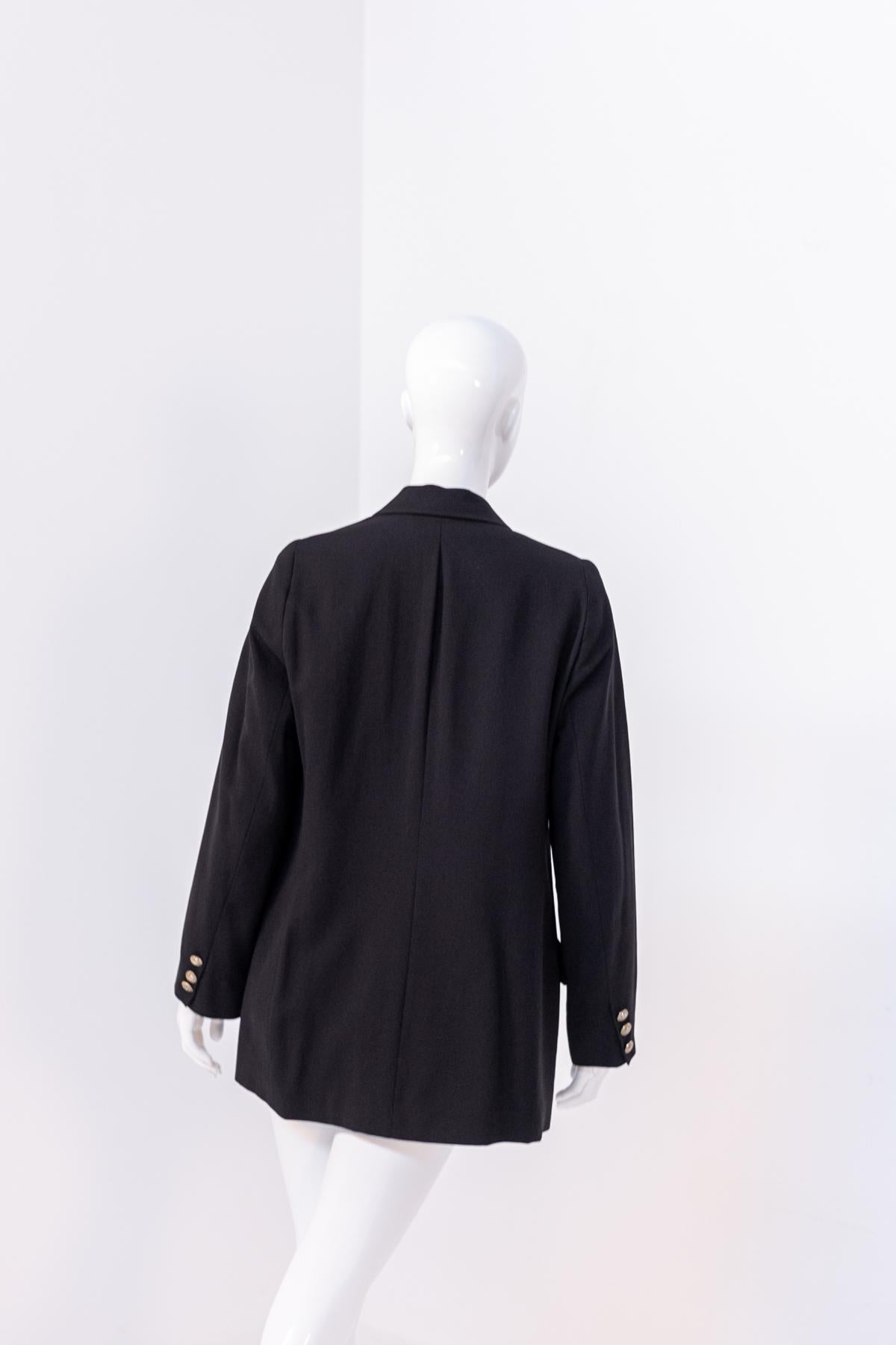 RoccoBarocco Vintage Elegante Blazer Negro en venta 3