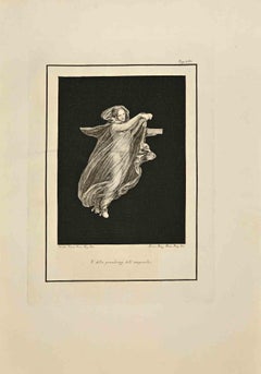 A Bacchante Holding a Box - Etching by Roccus Pozzi - 18th Century