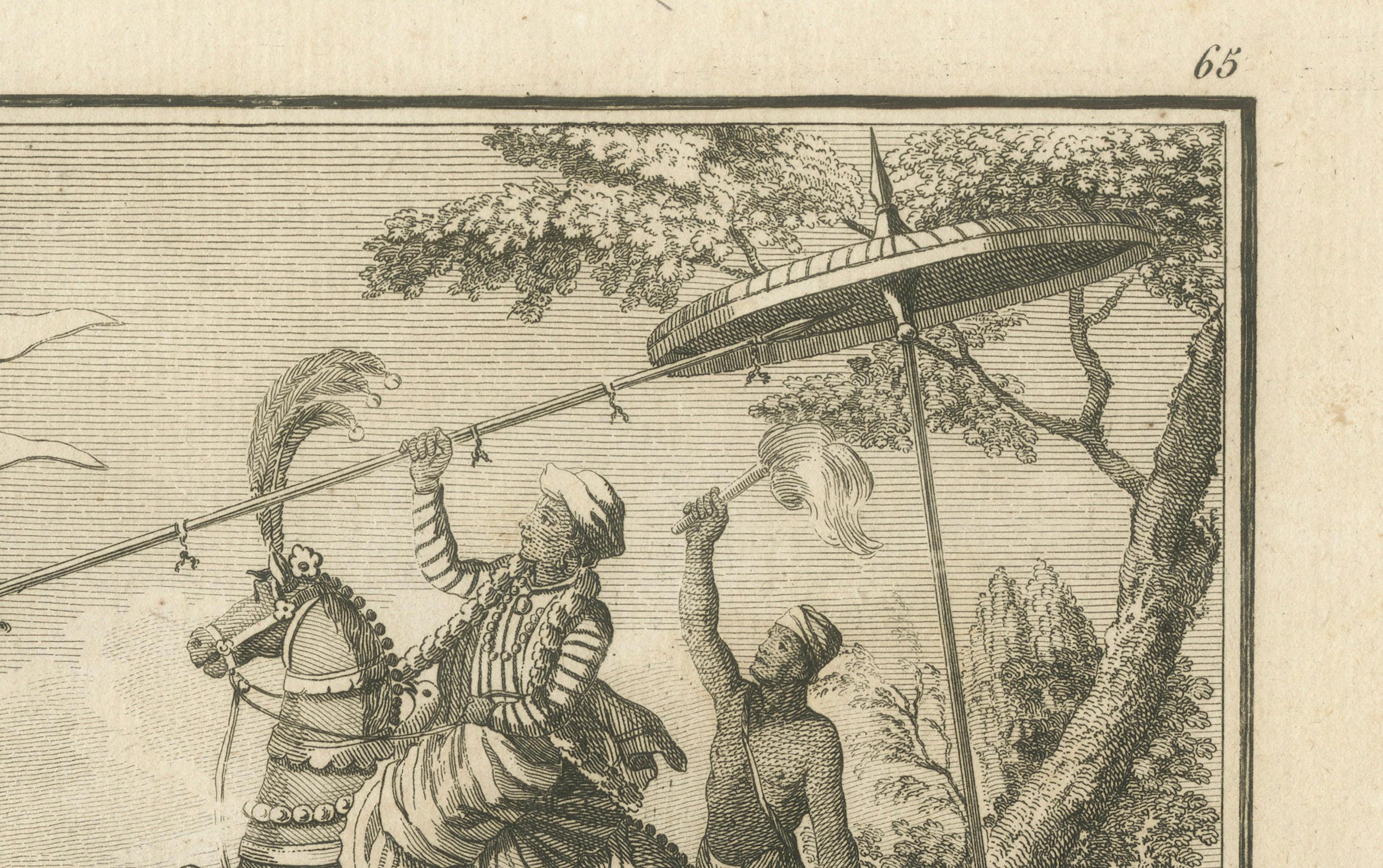 rocesión de Deidades por el Campo - Grabado según Sonnerat, 1806 en Bueno estado para la venta en Langweer, NL