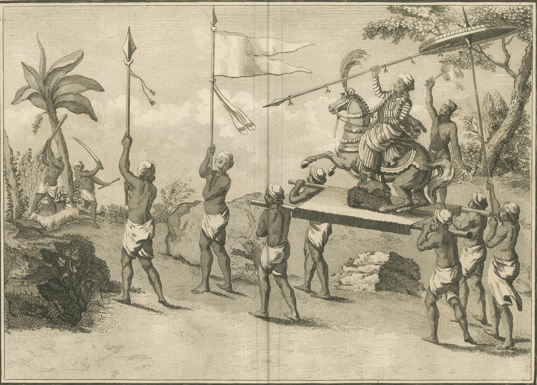 rocesión de Deidades por el Campo - Grabado según Sonnerat, 1806 en venta 1