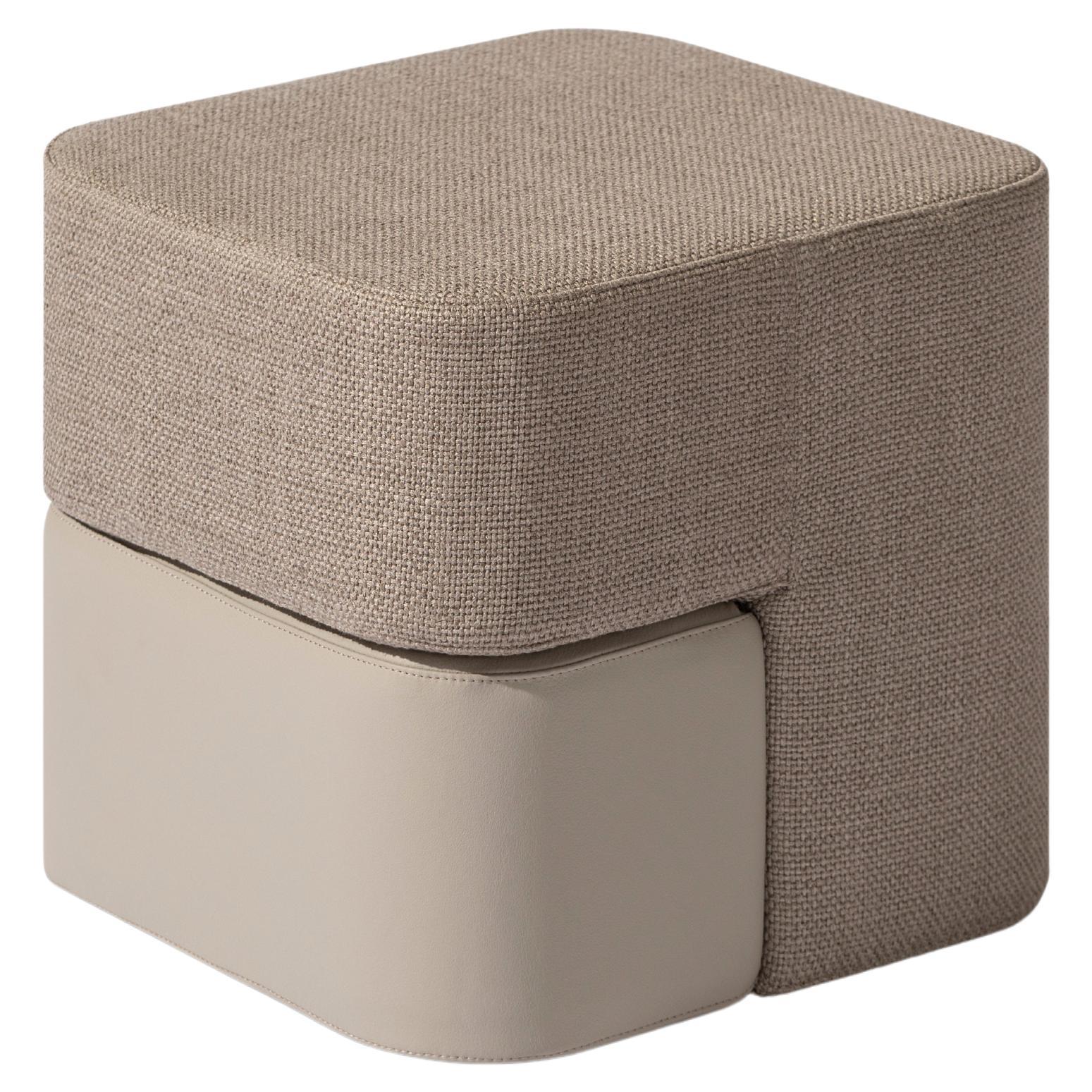 Rocha A Carpanese Home Italia Upholstered Pouff Modern 21st Century For Sale
