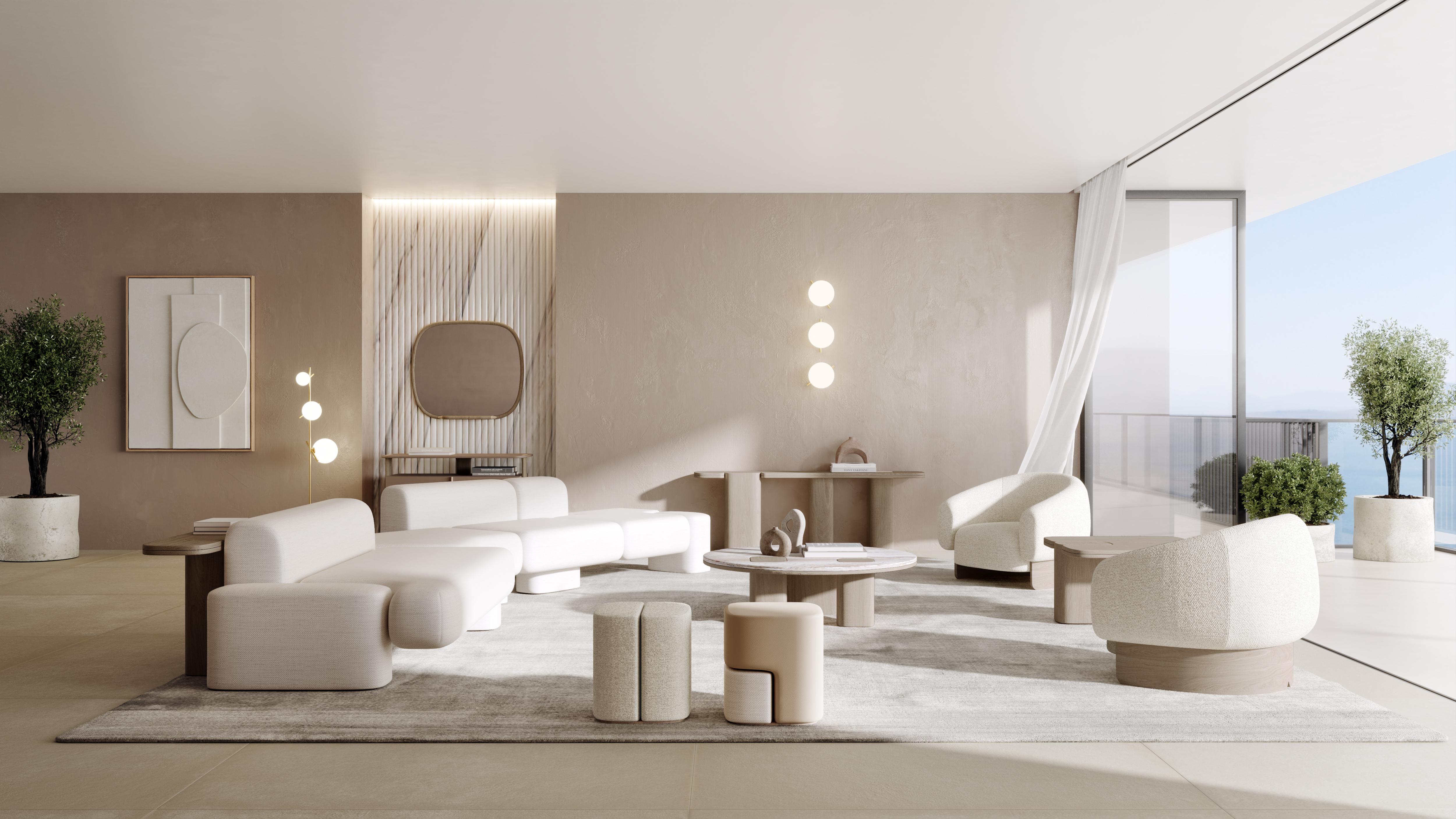 Rocha B Carpanese Home Italia Gepolsterte Manschette Modernes 21. Jahrhundert im Angebot 2